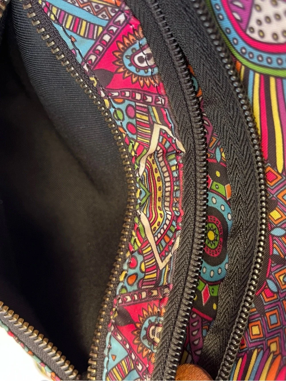 Sakroots Colorful Mandala Print Backpack Travel Daypack Llama Charm